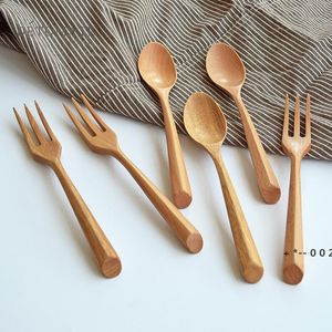 19*3,8 cm/19*2,5 cm Tragbares, umweltfreundliches Holzgeschirr, Teelöffel, Gabel, Suppenlöffel, Catering, Besteck, Küche, Kochutensilien, Utensilien, RRA12345