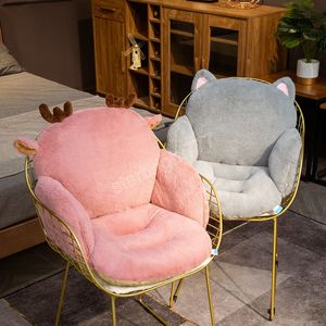 High Quality Rabbit Fur Cushion Plush Pillows Cat Rabbit Elk Elephant Chair Seat Cushion Comfortable Thick Stool Butt Office