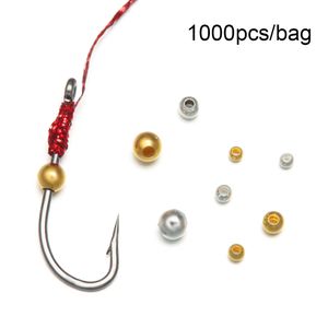 Terminal Tackle 1000Pcs 2.0/2.4/3.0/4.0mm Copper Slotted Tungsten Beads Silver/Gold Fly Tying Material Nice-Designed Fishing Bead High Quality