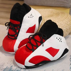 New Unisex Winter Slippers Women Snug Lovers Cute Warm Home House Floor Indoor Fluffy Funny Sneakers Basketball Shoes Size 36-45 Q0108