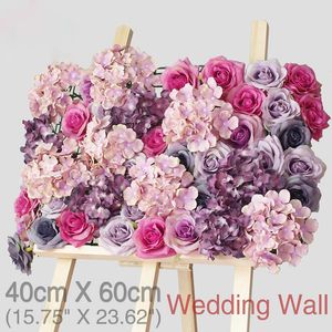 Wholesale backdrop for photos diy for sale - Group buy 40x60cm Artificial Silk Rose Hydrangea Flower Wall Romantic Wedding Photography Props Photo DIY Backdrop Panels Decoration T200716