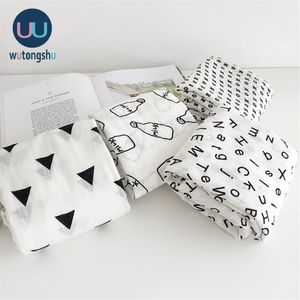 100% Muslin Algodão cobertores para crianças dinossauro padrões de unicórnio multi-uso recém-nascido gaze infantil gaze bebê bebê lj201014