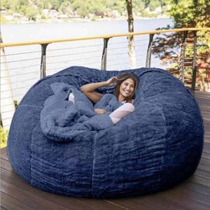 Stolskydd Microsuede Skum Giant Bean Bag Minnes Living Room Lazy Sofa Soft Cover