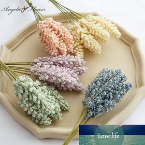 6 pezzi di fiori artificiali alla vaniglia piante di cereali bacche di grano finto bouquet da sposa decorazioni per la casa giardino oggetti di scena di nozze schiuma lavanda