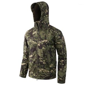 Jaktjackor ESDY Märke Kläder Mäns Camouflage Soft Shell Jacket Army Tactical Multicam Male Windbreakers1