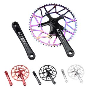 Litepro Alloy Folding Bike Cranksets Chainwheels 46T 48T 50T 52T 54T 56T 58T 130mm BCD Foldable Bicycle Chainring Crank Arm