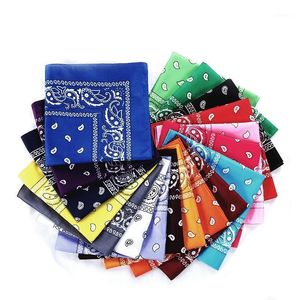 Radfahren Caps Masken 2022 Mode Hip Hop 100% Baumwolle Bandana Square Schal 54 cm * 54 cm Schwarz Rot Paisley Stirnband Gedruckt Für Frauen/Männer/Jungen/G