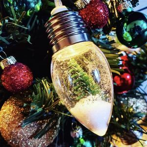 6 LED Snow Globe String Light Decorazione dell'albero di Natale Ghirlanda Party Holiday Home Xmas Night Lamps Drop Ornament Fairy Lights 201127