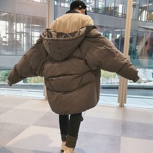 Vinterprivatänkare Herrarna Long Parkas förtjockar dragkedja Casual överdimensionerad kvinna huva kappa koreansk streetwear man mode parka 201027