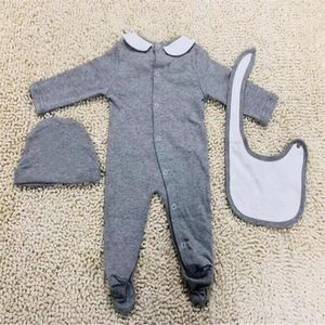 Heißer Verkauf Neugeborenes Baby Baumwolle Kleidung Langarm Designer Baby Strampler Säuglingskleidung Baby Jungen Mädchen Overalls + Hut