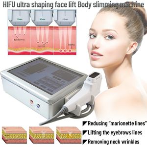 Máquina 3D HIFU com 8 cartuchos para rosto e corpo anti-envelhecimento da pele, levantamento do corpo, emagrecimento, máquina de ultrassom focada de alta intensidade
