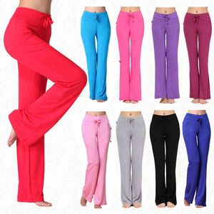 Spodnie jogi kobiety wysokie talia luźne spodnie sportowe panie gym legginsy s-4xl pilates taniec fitness spodni plus rozmiar H1221