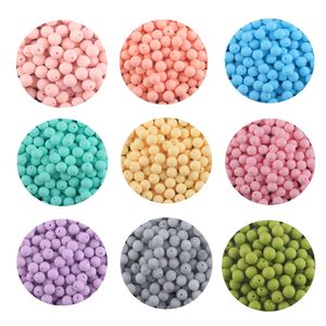 XCQGH 50pcs Silicone Beads 12mm Food Grade Silicone Sensory Teething Beads Mom Nursing Necklace DIY Jewelry Baby Teethers Y1221