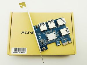 Sıcak PCIE PCI-E PCI Express Riser Kartı 1x ila 16x 1 ila 4 USB 3.0 Madencilik Madenci BTC Cihazları için Yuva Çarşamba Hub Adaptörü1