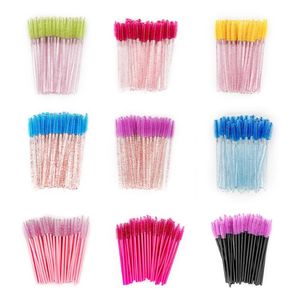 False Eyelashes 450PCS Disposable Eyebrow Eyelash Brushes Comb Spoolies Lash Wands Makeup Mascara For Extensions