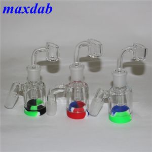 Shisha-Aschefänger aus Glas mit Quarzknaller, männlich, weiblich, 14 mm, 18 mm Gelenk, Aschefänger für Bohrinseln, Bongs