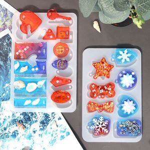 Silicone Jewelry Casting Molds Pendant Necklace Mould with Multi Popular Shapes for Jewelry Craft Polymer Clay Resin Epoxy Making