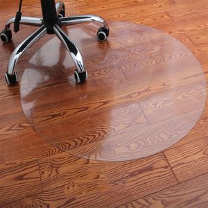 PVC Transparent Vattentät D 'Vatten Rundmatta Trä Golvskydd Datorstolar S Protektorer Plast Soft Carpet Rug 220301