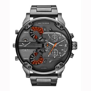 Luksusowy męski zegarek projektant mody zegarki sportowe wojskowy zegar kwarcowy męskie zegarki na rękę 50mm duża tarcza Montre De Luxe
