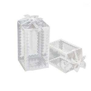 Embrulho de presente 5/10pcs Clear PVC Box Packing Wedding/Christmas Favor Pacote embalagem de chocolate Dragee Apple Evento transparente Box1