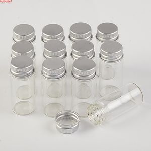 22 * 50 * 13mm 10 ml Mini-Glasflaschen mit Metallkappe Leere kleine Wishing-Flaschenfläschchen-Gläser 100pcslothigh Menge