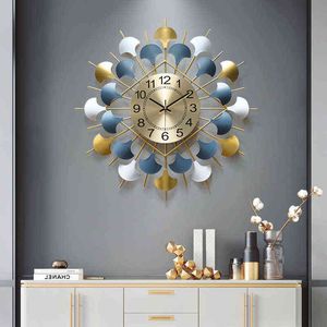 Big Arabic Wall Clock Modern Design Luxury Iron Novelty Wall Clock Creative Metal Living Room Reloj De Pared Home Decor ZP50WC H1230