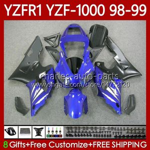 ingrosso 99 Cavallette Yamaha R1-Corpo in moto YZF per Yamaha YZF R cc YZF R1 YZF Bodywork No YZF R1 YZFR1 CC YZF1000 Kit carening OEM BLK BLK BLK