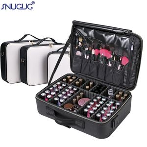 PU Läder Professionell Makeup Case Högkvalitativ resväska för kosmetika Bolso Mujer Travel Makeup Organizer Storage Bag Kvinna Y200714