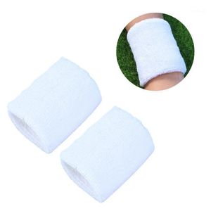Wholesale sweaty hands resale online - 2PC Sports Wristband Wrist Support Sweaty Towel Running Basketball Wrist Strap Stretchy Cotton Hand Bands White