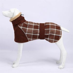 Hundekleidung, Winter, dicke warme Jacke für kleine und große Hunde, reflektierend, winddicht, Haustierkleidung, kariert, Strom, Schneemantel, 3XL 220125