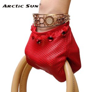 Wholesale top glove for sale - Group buy Top Fashion Women Gloves Wrist Lace Beaded Comfortable Perforated Genuine Leather Solid Goatskin Glove L006N