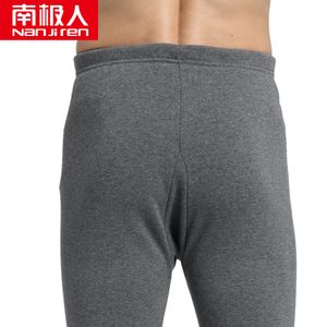 Nanjiren termal iç çamaşırı erkekler için pantolon erkekler iç çamaşırı uzun Johns ev sıcak giysiler erkekler kalın termal giyim katı 201124