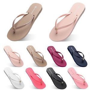 Moda kapcie Flip Flip Flops Beach Sandals Buty Typ 537 Lato Schuhe Sport Sneaker Kobiet Zielony Żółty Pomarańczowy Navy Bule Biały Różowy Brown 35-38