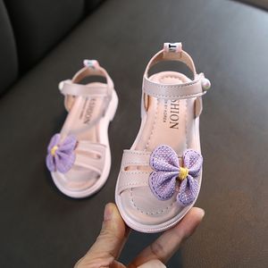2020 toddler baby tjejer barn strand sandal söta blommiga barn prinsessa skor baby bröllopsfest sandaler flicka klänning skor rosa lj201104