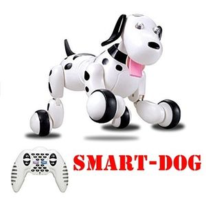 777-338 Födelsedagspresent RC Zoomer Dog 2. Trådlös fjärrkontroll Smart Dog Electronic Pet Education Children's Toy Robot Toys LJ201105