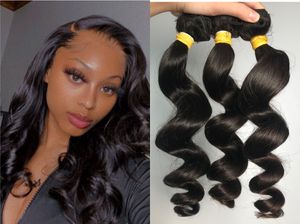 Brazilian human hair bundles loose wave virgin cuticle aligned hair beauty style hair products wholesale vendor