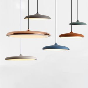 Nordic LED Hangingpendant Lampor Färgrik DIY Art Lighting Dining Room Corridor Bar Cafe Pendant Lamp Fixtures Heminredning
