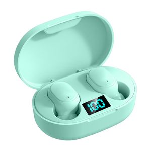 Спортивные мини-наушники с шумоподавлением TWS Беспроводные наушники Bluetooth-гарнитура с микрофоном Светодиодный дисплей батареи для смартфона iPhone 4QYIJ