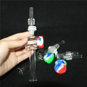 Hookahs mini kit de néctar quartzo dab palha tubula de água de vidro bong tubo de tubulação de tubo de óleo plata