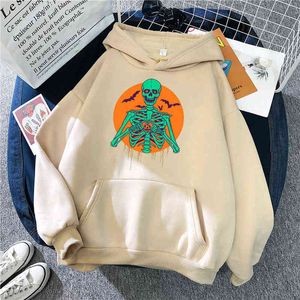 Ben Cadılar Bayramı Baskı Tişörtü Adam Gevşek Bağbozumu Kapşonlu Kazak Kış Erkek Rahat Karikatürler Hip Hop Boy Hoodies H1227