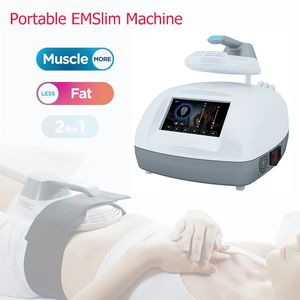 Una maniglia per uso domestico Touch screen per scolpire il corpo Macchina per la bellezza Hiemt Mini Neo con tecnologia RF 7 Tesla Sculpt Ems Stimolatore muscolare Perdita di peso EMS Macchina dimagrante