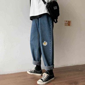 NICEMIX HARAJUKU Çift Denim Kot Pantolon Erkekler Vintage Giysi Baskı Düz ​​2020 Bahar Giyim Gevşek Artı Boyutu Jean G0104