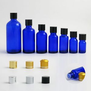 10 x Tom liten 1oz 1 / 2oz Blå glasflaska med reducer dropper 10ml 20 ml 30 ml 100 ml kosmetisk växtbaserad grossist