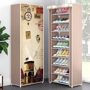 Multi Layers Shoe Rack Nonwoven Fabric Storage Shoes Closet DIY Assembled Stand Holder Space Saver Simple Shoe Cabinet Y200527