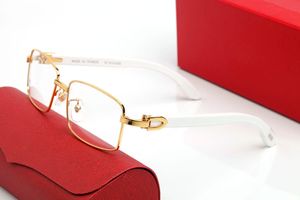 kadınlar için şeffaf tasarımcı güneş gözlüğü unisex erkek manda boynuzu gözlük erkekler kadın tam çerçeve spor sunglass gözlükler gümüş altın metal ahşap gözlük lunettes
