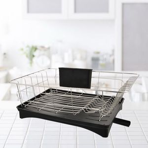 1PCs Multifunctional Stainless Steel Dish Rack Plates Bowl Cup Drying Storage Rack Organizer Kitchen Organizer Storage Racks T2004276b