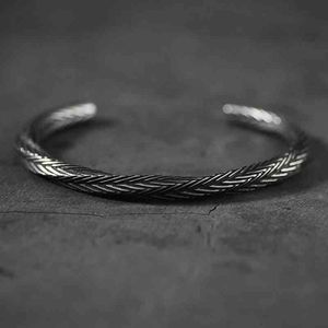 2022 Trend Nordic Viking Pattern Bangle Bracelets Bangles for Men Pulseras Hombre Titanium Steel Bracelet Fashion Jewelry