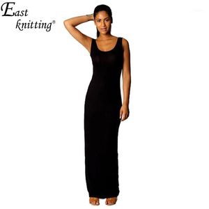 Dorywczo Dresses Hurtownie-Wschodnia Knitting E303 Kobiety Letnia Sukienka Tank Top Długość Kostka Długie Maxi Ladies Celebrity Party Vestidos1