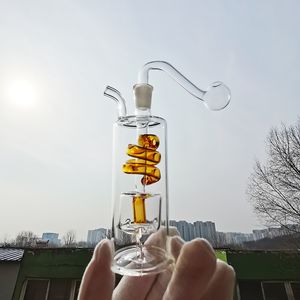 4.4inch conjunto inteiro conjunto de vidreiros cachorro fumar colorido pequeno queimador de vidro borbulhador garrafa com 10mm tigelas de óleo percolater bubbler tubos de água tabaco acessórios tigela