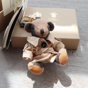 Kawaii Bag Charm Chain Vintage Cartoon Bear Toy Doll Car Ornaments for Friend Gift Keyring Women Accessories 220221
